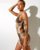 Immagine di Ardice Bodycon Dress in Tiger Brown