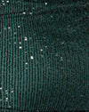Drappo in paillettes verde bosco