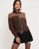 immagine della giacca in maglia Arelius in marrone tonale