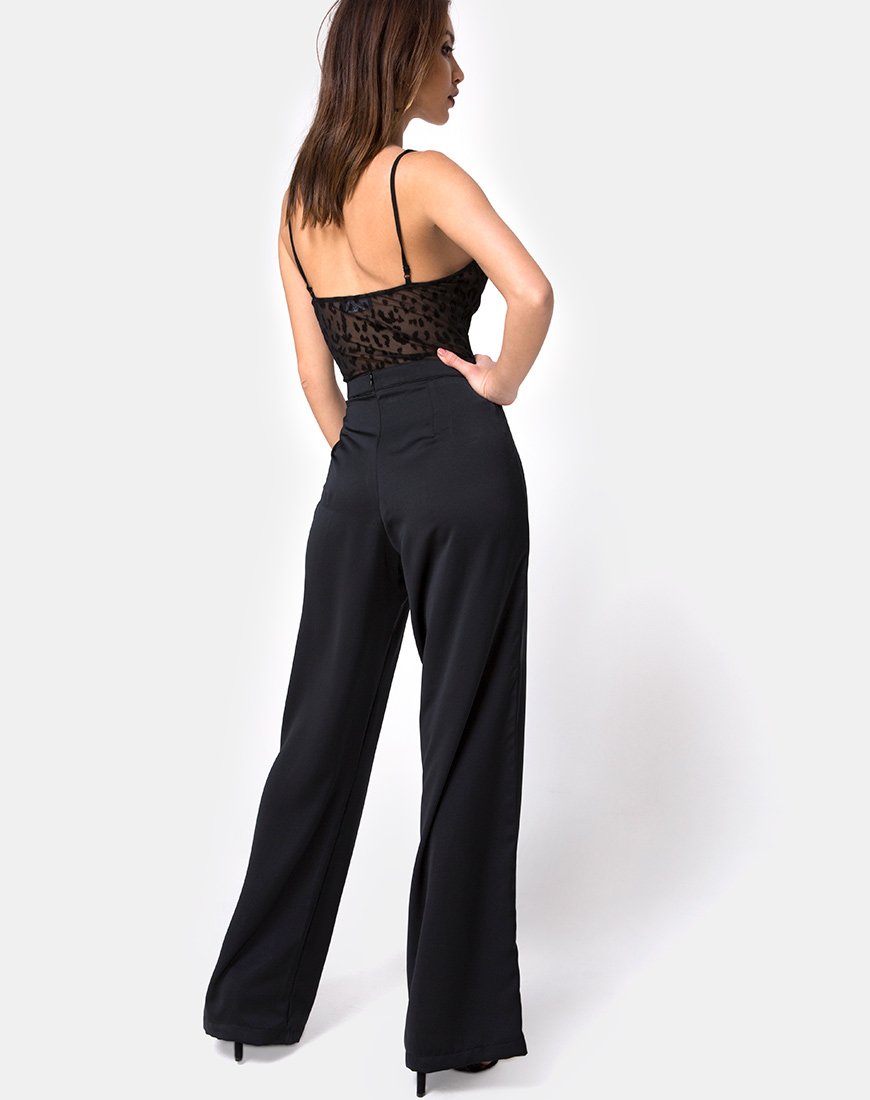Immagine di Ari Palazo Trouser in raso nero