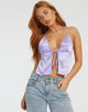 immagine di Arula Cami Top in satin lilla