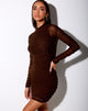 Immagine di Atika Bodycon Dress in Mesh Chocolate