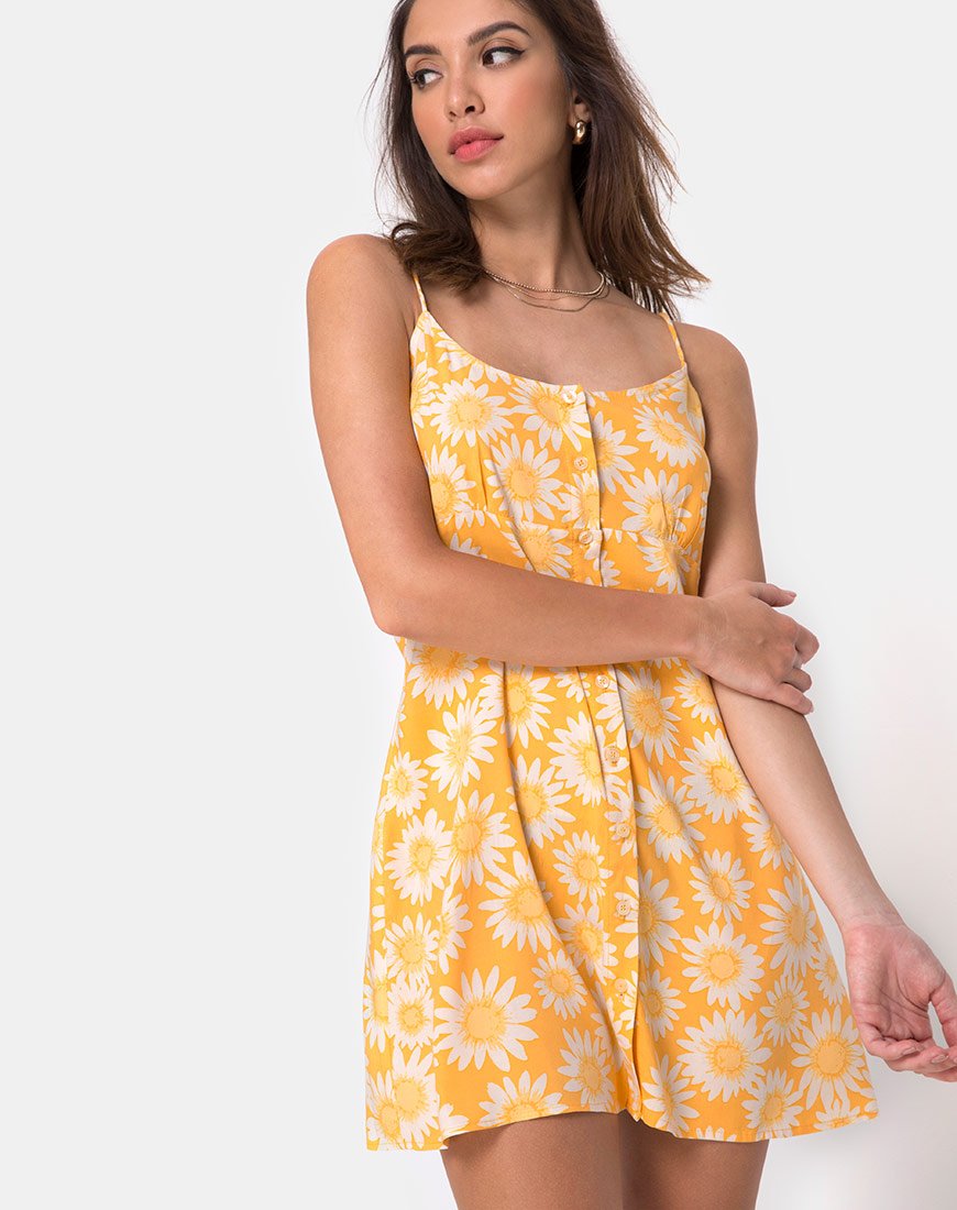Slip dress Auvaly in giallo floreale sunkissed