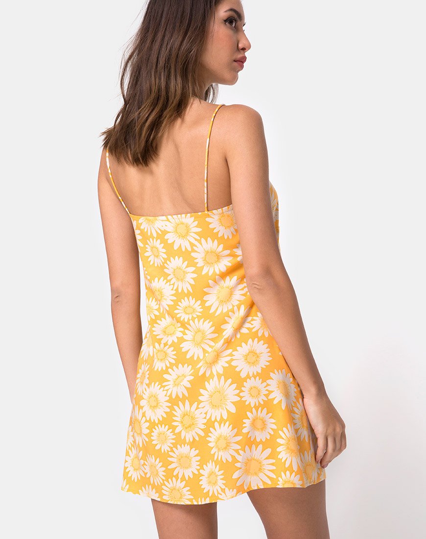 Immagine di Auvaly Slip Dress in giallo floreale sunkissed