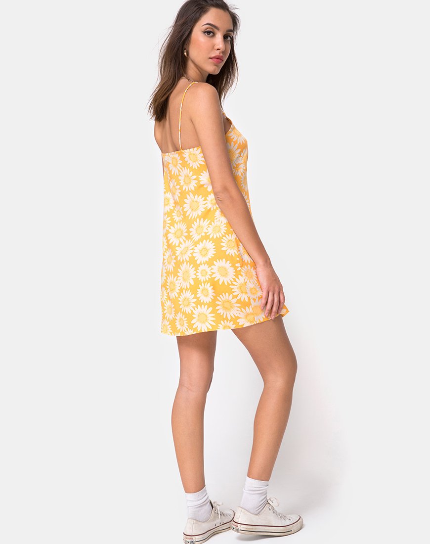 Immagine di Auvaly Slip Dress in giallo floreale sunkissed