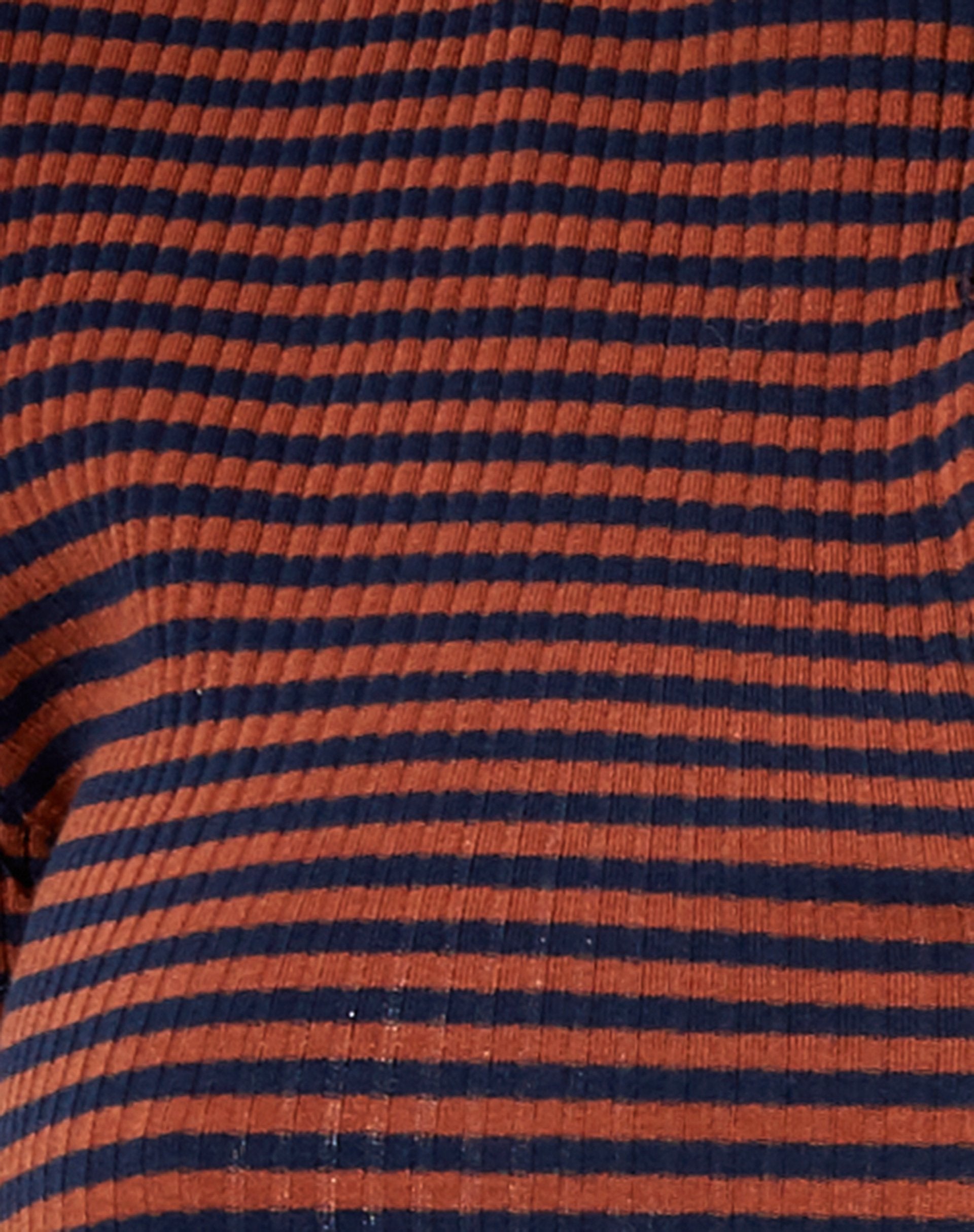 Immagine di Avia Crop Top in Rib Brown e Navy