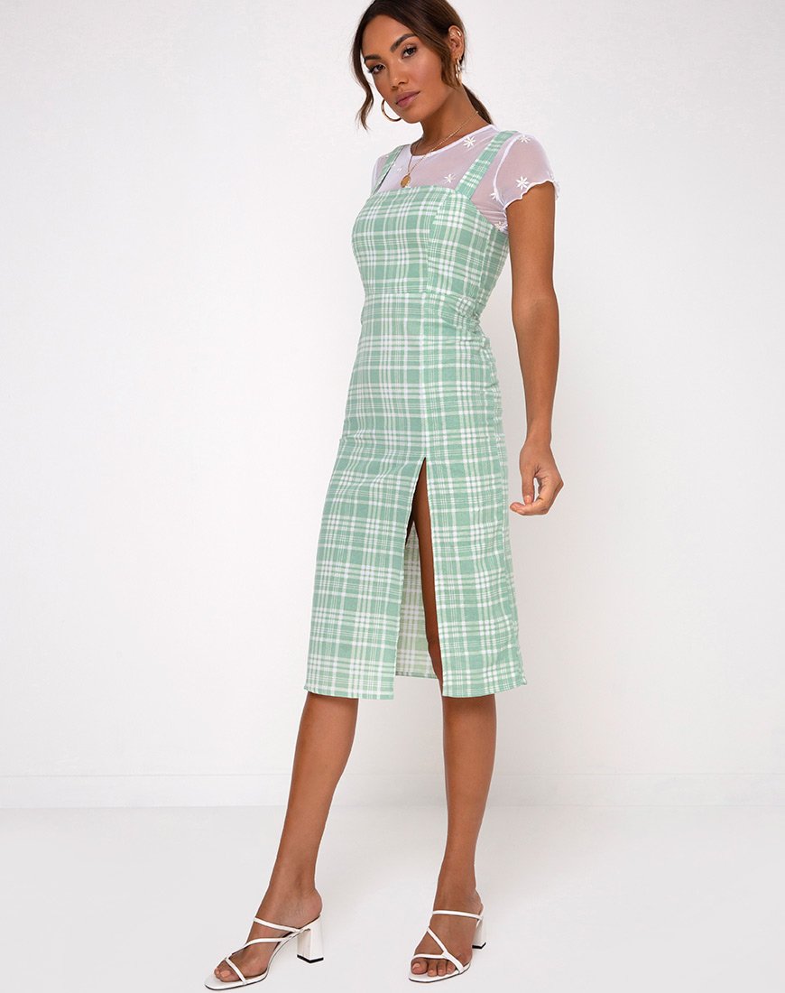Immagine di Ayuka Midi Dress in tovaglia Neo Mint