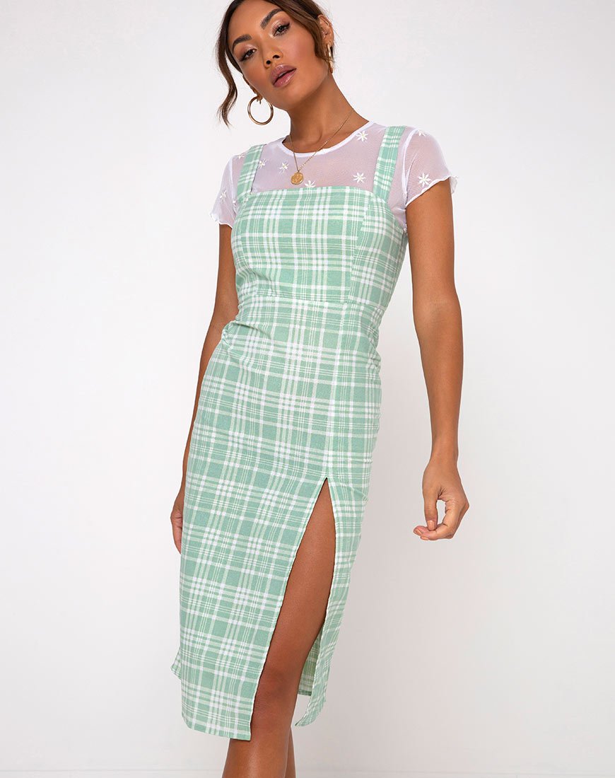 Immagine di Ayuka Midi Dress in tovaglia Neo Mint