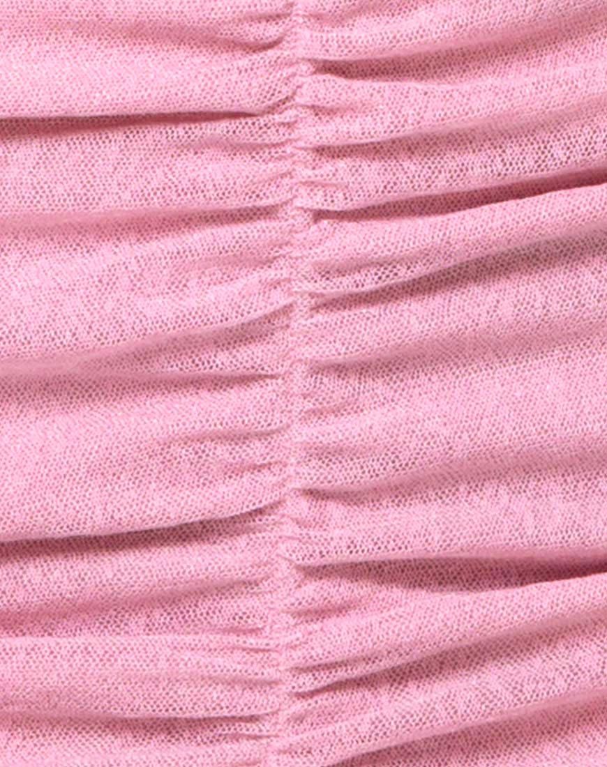 Immagine di Azalea Off The Shoulder Dress in maglia trasparente Blush