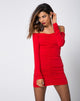 Immagine di Azalea Off The Shoulder Dress in Red