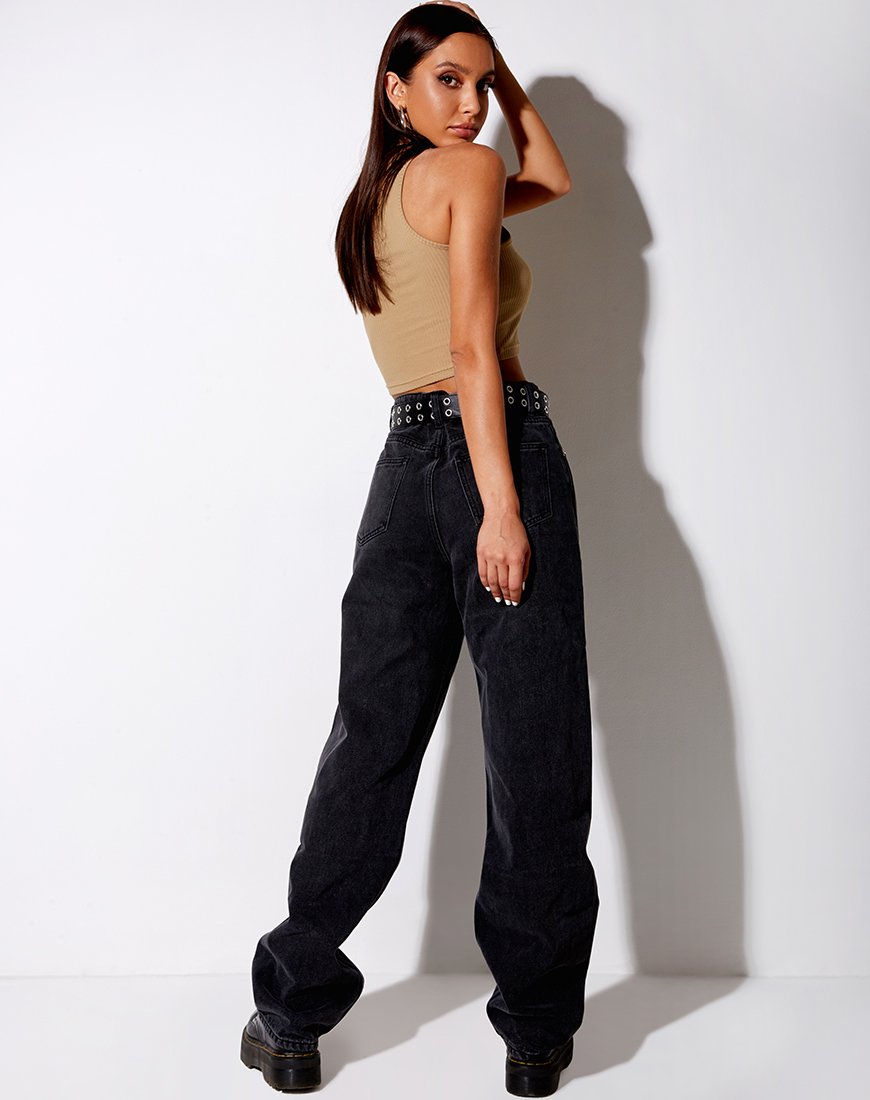 Immagine di Azura Crop Top in Rib Camel