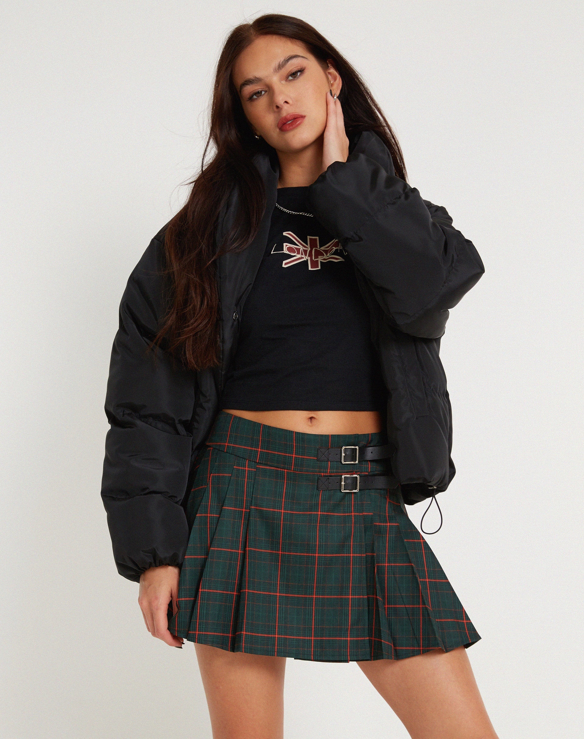 image of Gonna Skirza Tartan Verde