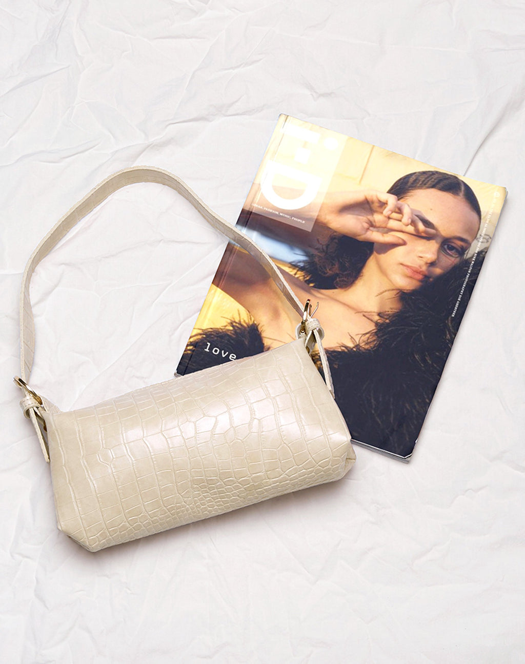 Borsa a tracolla Leila in crema