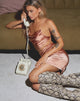 Immagine di Baila Crop Top in satin oro rosa