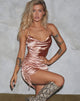 Immagine di Romalia Mini Gonna in Raso Oro Rosa