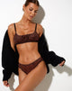 Immagine di Baile Bralette in Mini Zebra Nero e Marrone