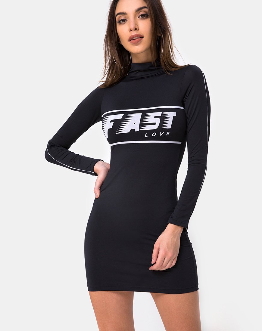 Abito Balin Bodycon in nero Fast Love