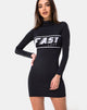 Immagine di Balin Bodycon Dress in nero Fast Love