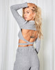 Immagine di Balleri Crop Top in Rib Grey
