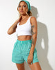 Immagine di LALA SHORT VERTICAL STRIPE GREEN WHITE