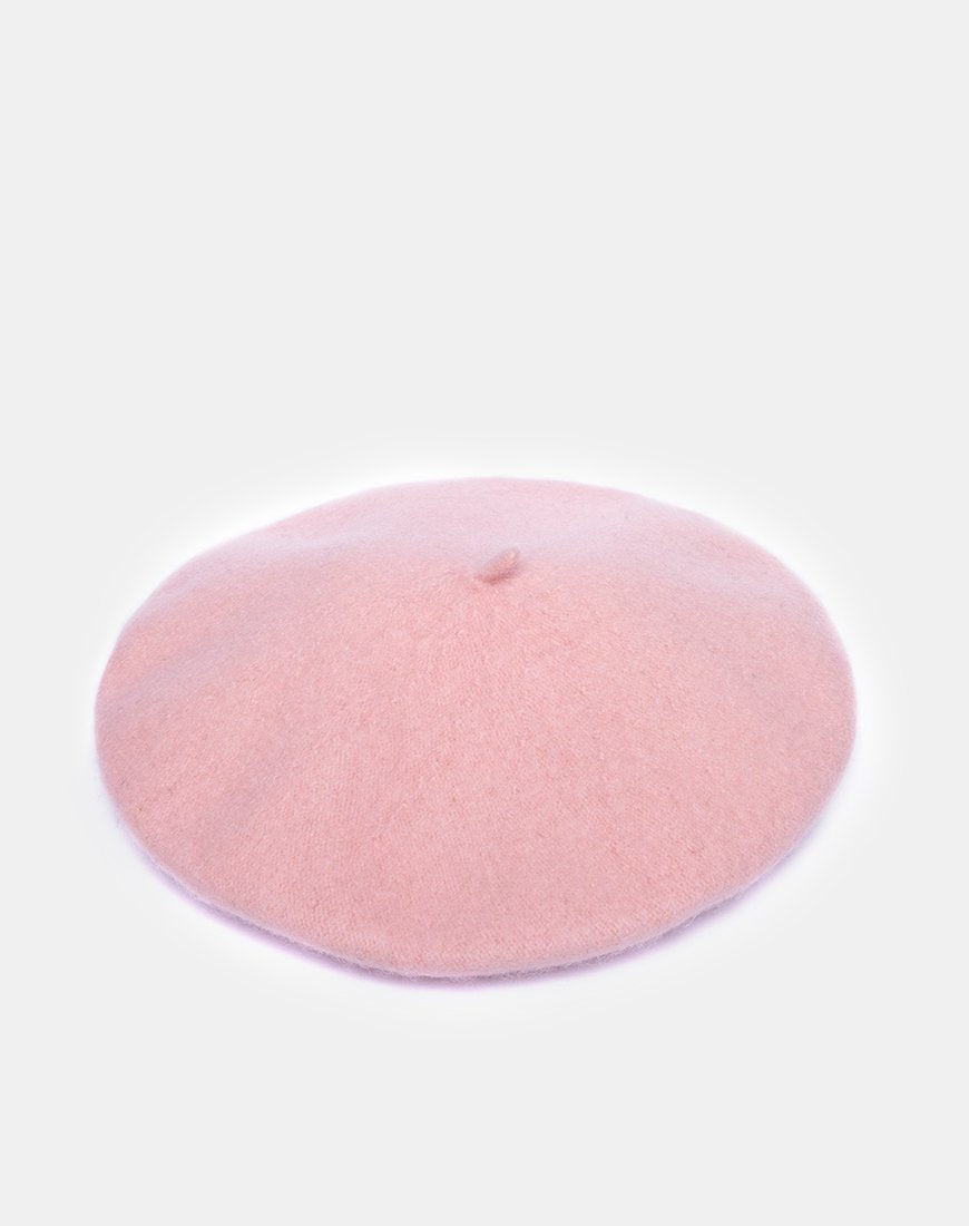 Immagine del cappello a berretto in lana rosa baby