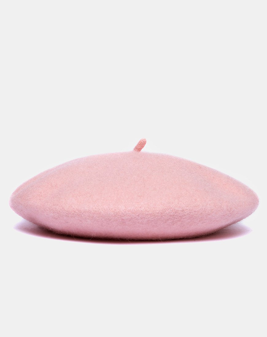 Immagine del cappello a berretto in lana rosa baby