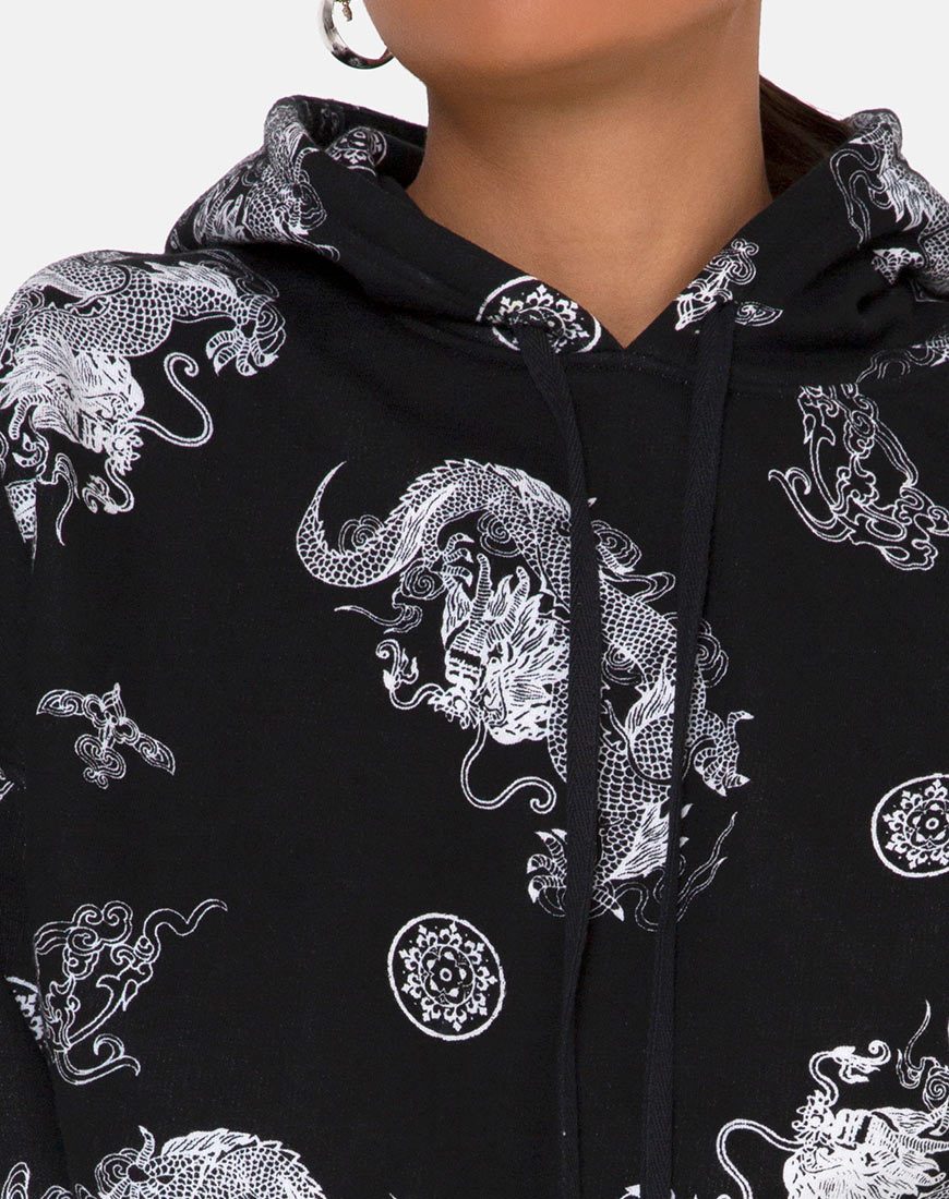 Immagine di Roky Cropped Hoody in Dragon Black
