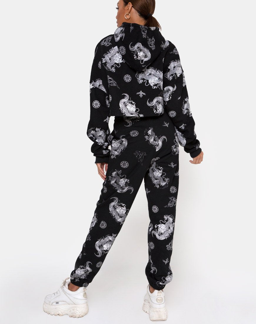 Immagine di Roky Cropped Hoody in Dragon Black