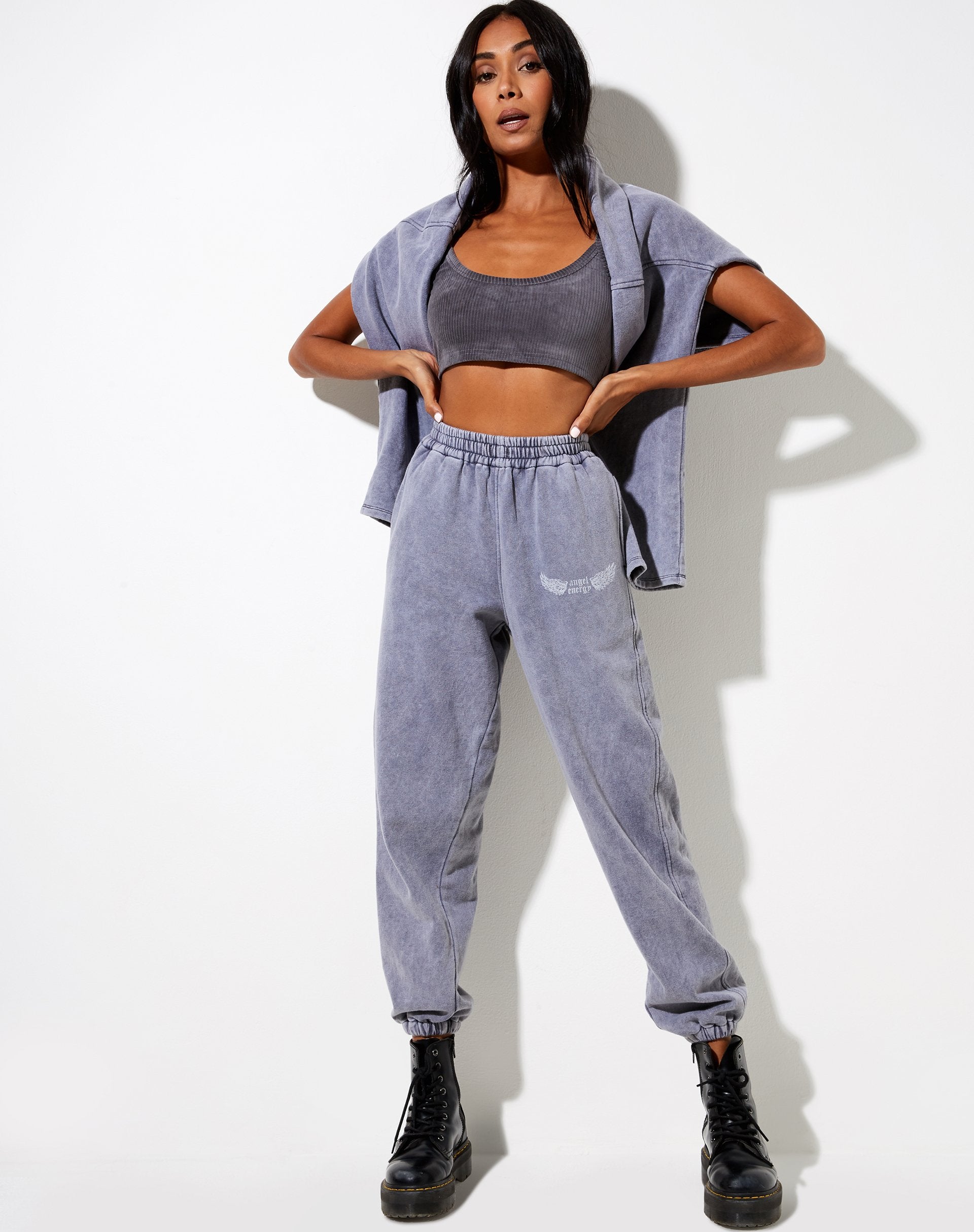 Immagine di Basta Jogger in Charcoal Wash Angel Energy Wings