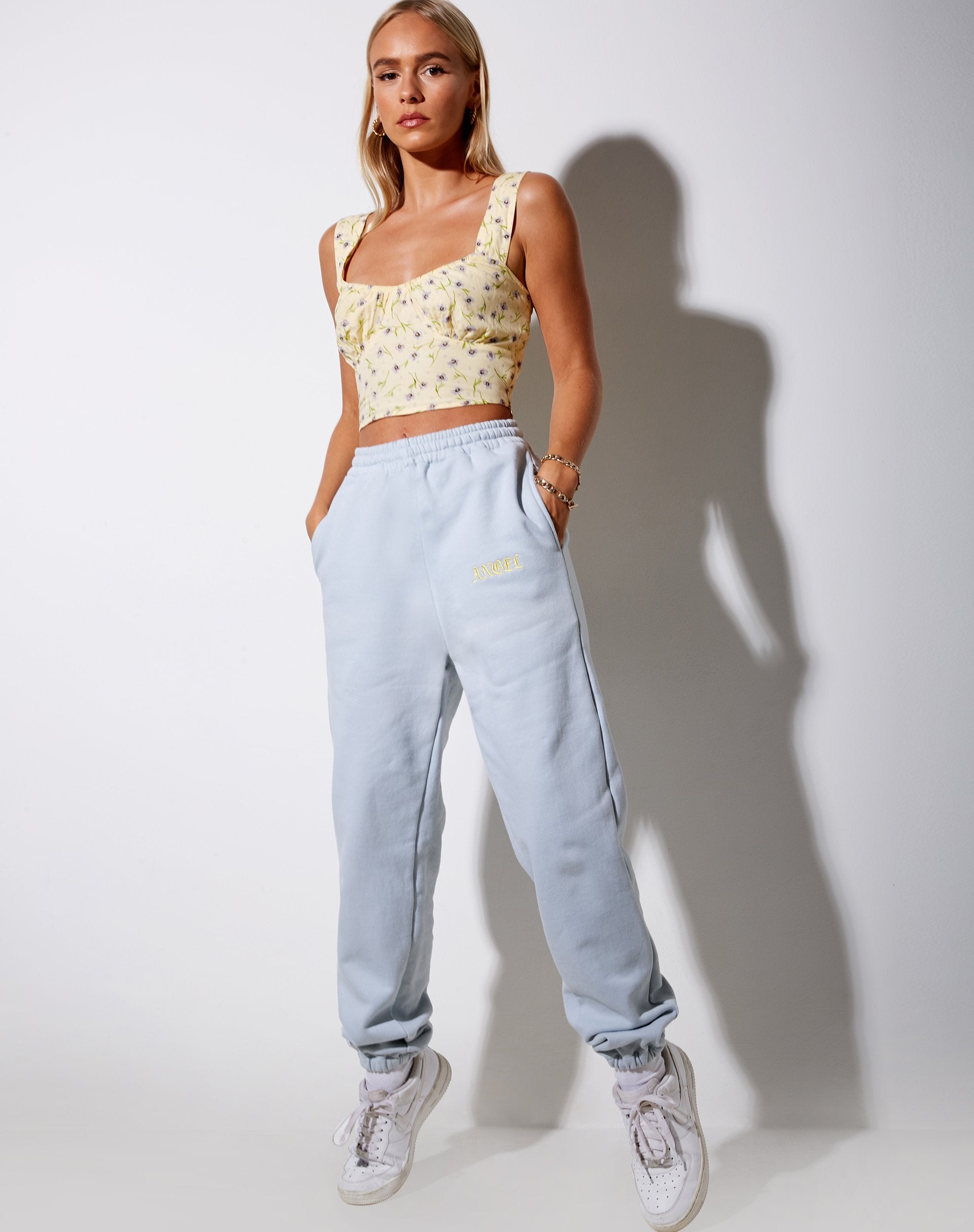 Immagine di Basta Jogger in Baby Blue Angel Embro in Lemon