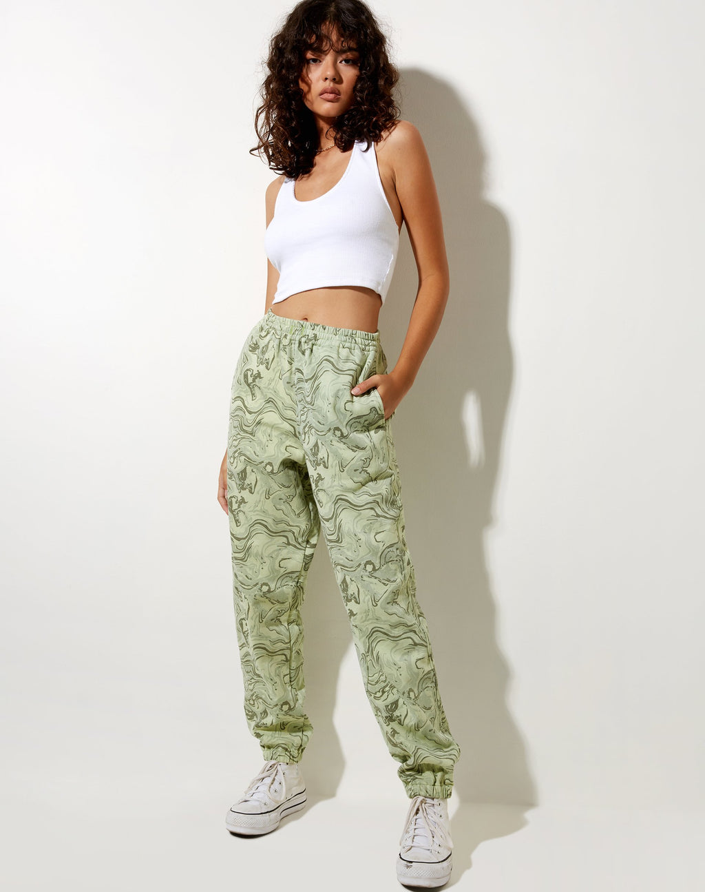 Basta Jogger in verde marmo