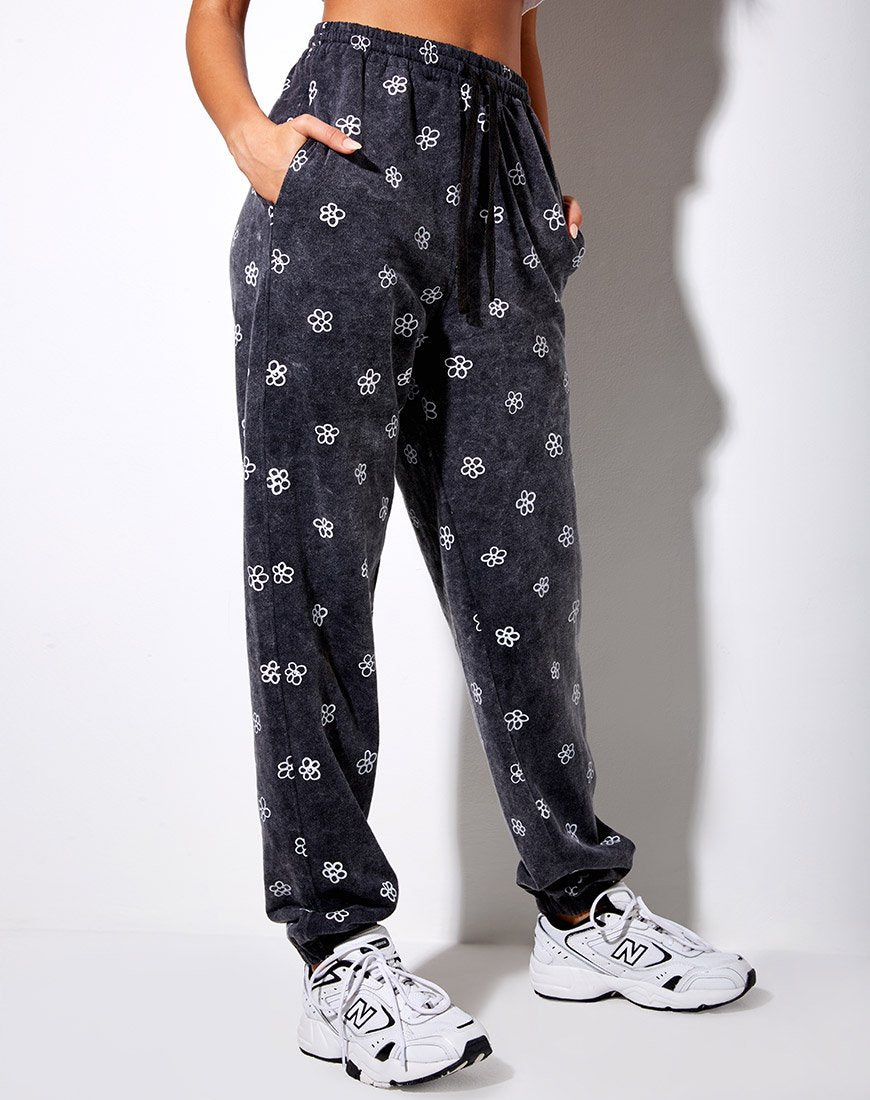 Immagine di Basta Jogger in fiore piccolo Graffiti Grigio scuro