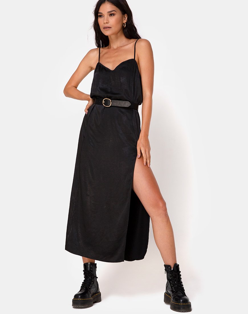 Immagine di Batis Maxi Dress in raso nero