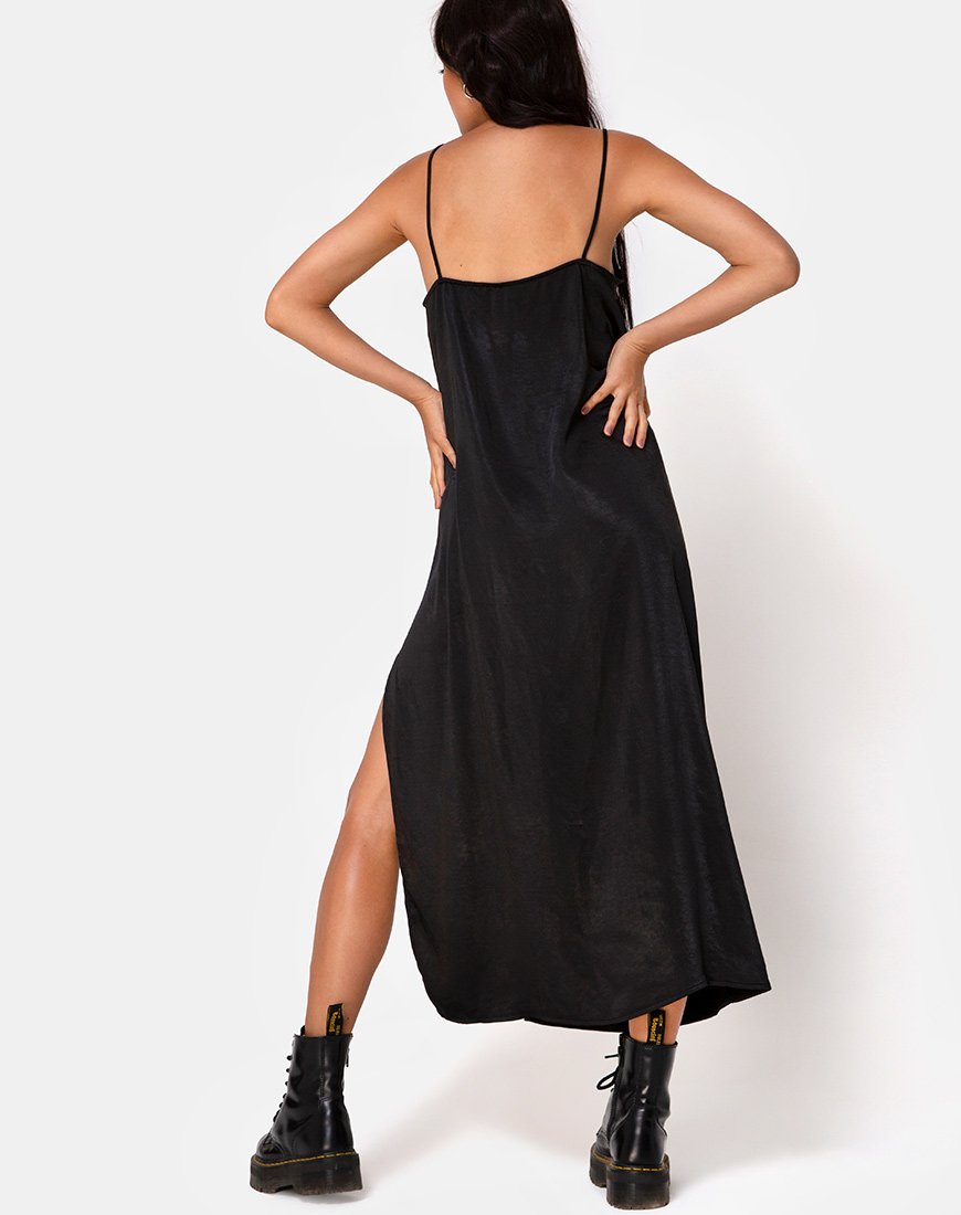 Immagine di Batis Maxi Dress in raso nero
