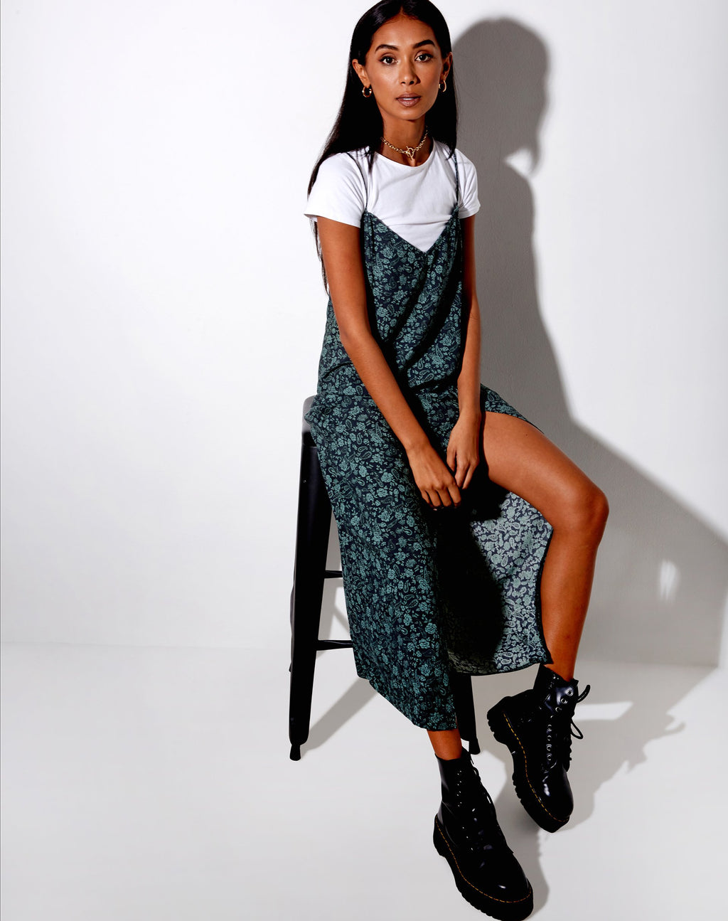 Maxi abito Batis in Mono Paisley Salvia