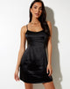 Immagine di Batsy Mini Dress in Raso Nero