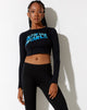 Immagine di Baye Crop Top in nero Fuori dal mondo