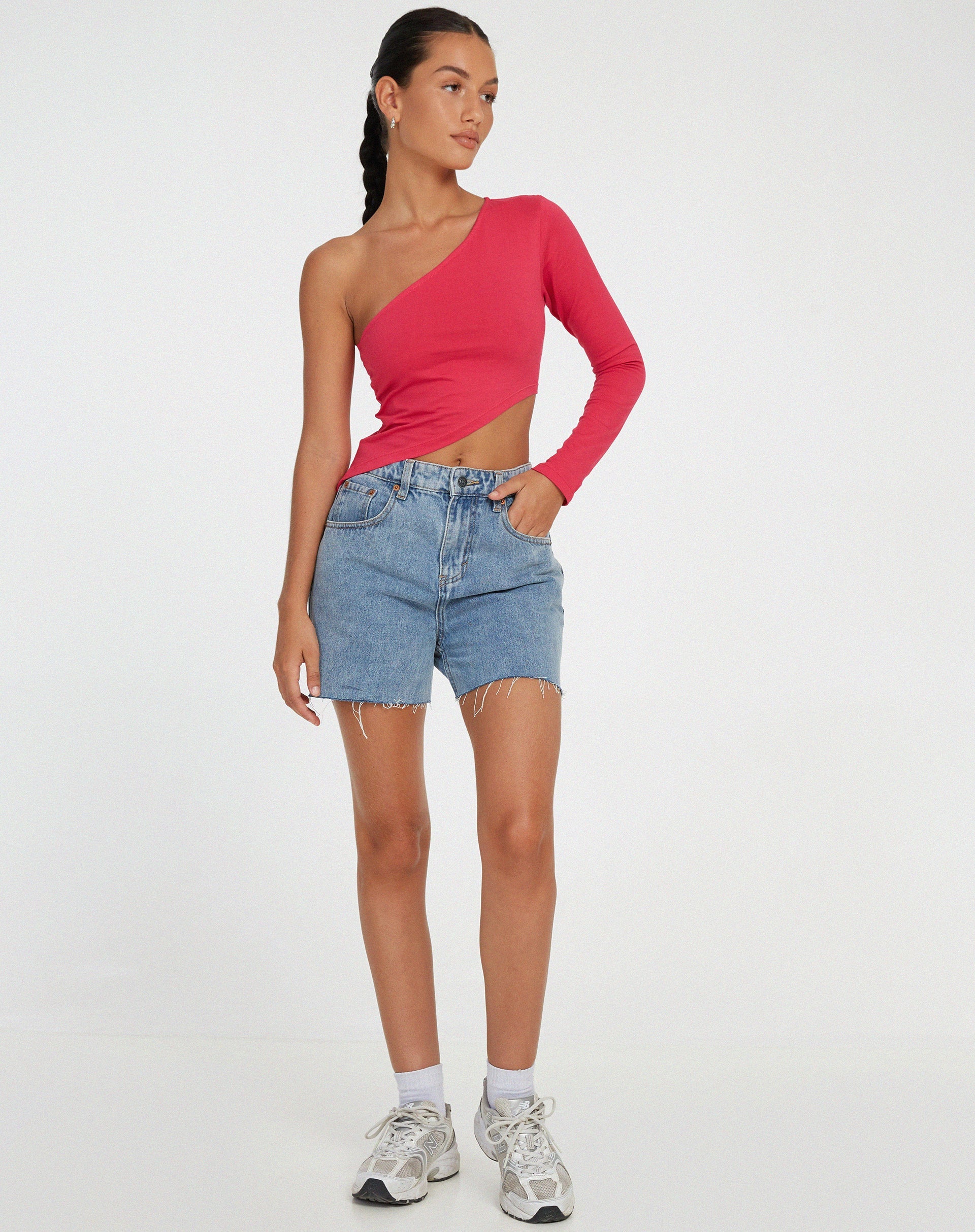 Immagine di Baylee Crop Top in Rosa Fuschia