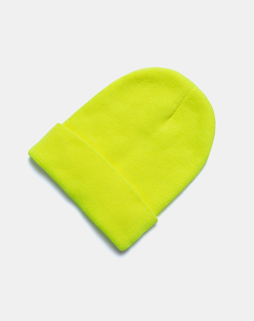 Immagine del cappello Beanie in giallo evidenziatore