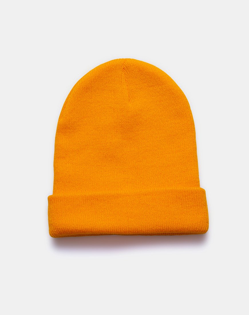 Immagine del cappello Beanie in arancione acido