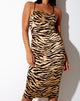 Immagine di Besdy - Vestito midi in oro tigrato