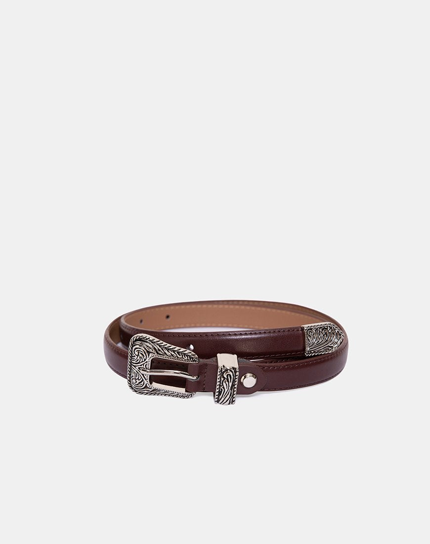 Cintura western marrone vintage
