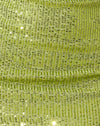 Drappo di paillettes verde lime