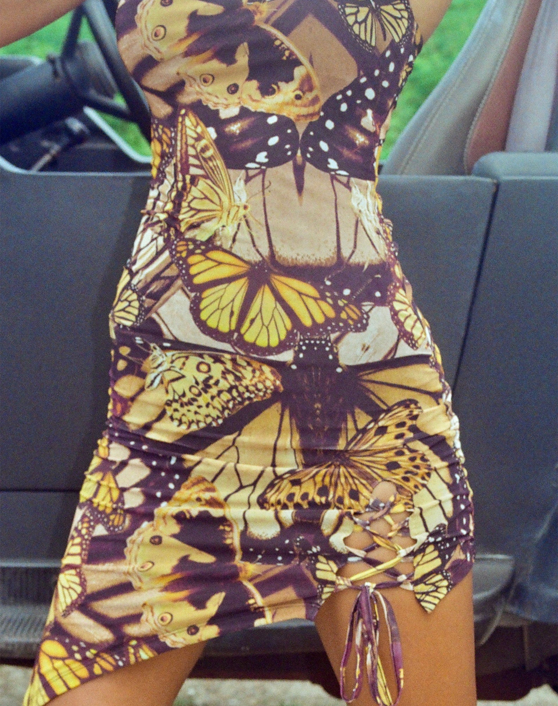 immagine di Benita Mini Dress in Butterfly Gold