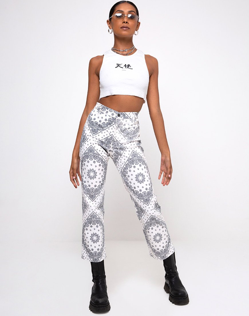 Pantalone Beth in Bandana Ecrù