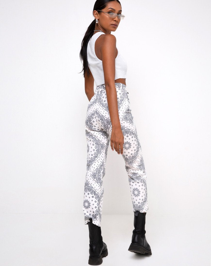 Immagine del pantalone Beth in Bandana Ecru Placement