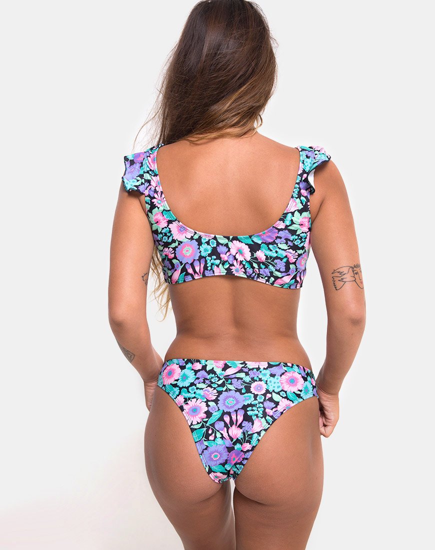 Top bikini Bev in floreale illuminato