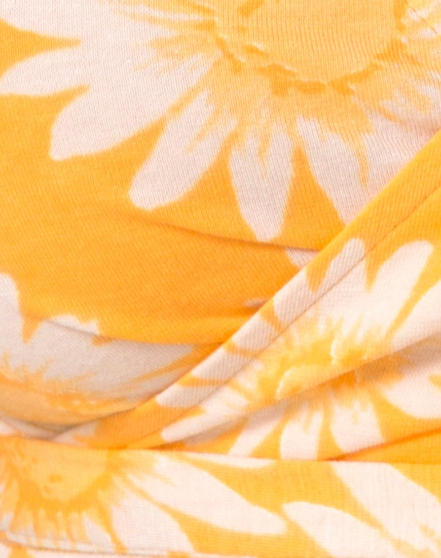 Immagine di Biaz Wrap Crop in giallo floreale sunkissed