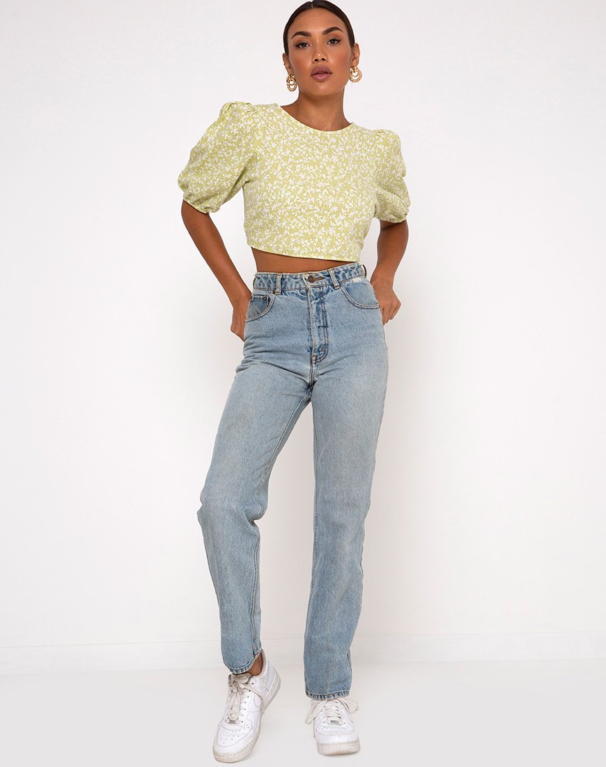 Immagine di Bija Crop Top in schiuma di menta botanica