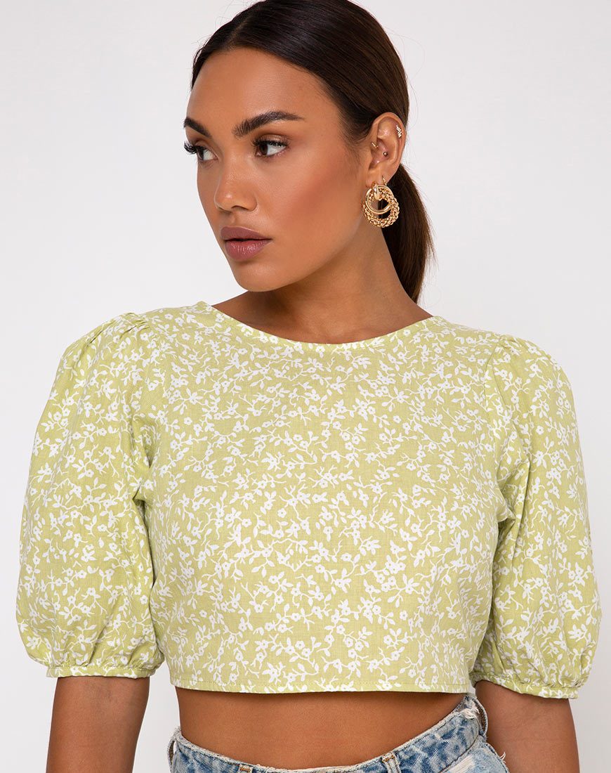 Immagine di Bija Crop Top in schiuma di menta botanica